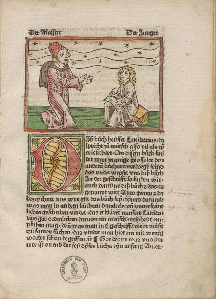 Buchseite, Anton Sorg 1480